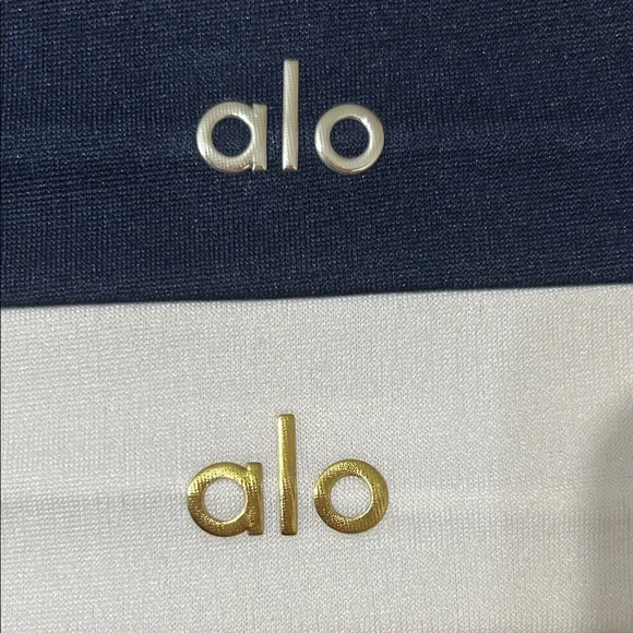 ALO Yoga Dark Blue and White Headbands - Picture 2 of 3